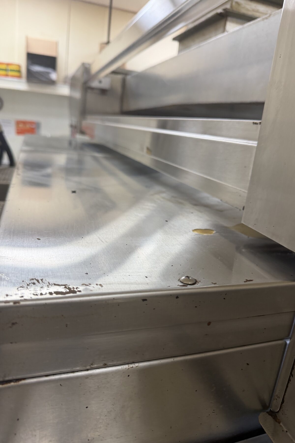 Commercial kitchen hood after cleaning